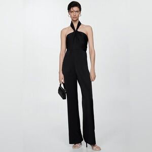 NWT MANGO Halter Long Jumpsuit